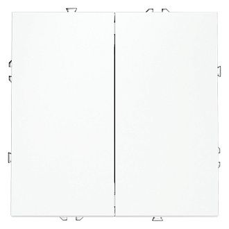 Выключатель встраиваемый Voltum S70 двухклавишный 10А, белый матовый пластик Soft touch VLS020102