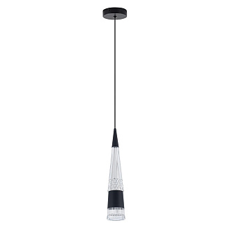 Подвесной светильник 8*8*140 см, LED 9W, 4000K, Черный LED4U L7122-1 BK