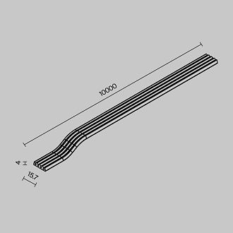 Токоведущая лента 1000 см, Maytoni Exility IP O-TR002-PW-10M, черный