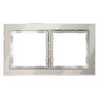 Рамка стеклянная Voltum S70 на 2 поста, кашемир, стекло Стекло/пластик  VLS110203