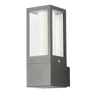 Уличный светильник Favourite Later 3035-1W, D93*W75*H210, каркас черного цвета, внешний плафон из прозрачного стекла, внутренний цилиндрический плафон из белого матового  акрила, IP65