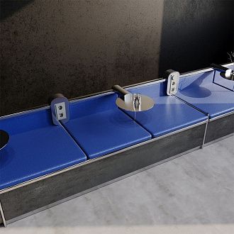 Розетка встраиваемая Voltum S70 с заземлением и защитными шторками, 16А, с USB, A+A, сталь пластик Soft touch VLS040405