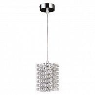 Светильник Lightstar cristallo 795414 Хром, квадрат 10*10 см, длина хрусталиков 15 см