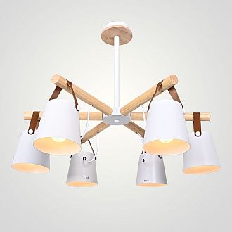 Люстра на штанге NATURA C6 white 65*65*100 см, 6*E27*60W, ImperiumLoft NATURA-C01, Белый