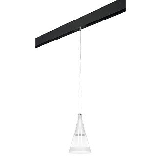 Комплект с подвесом Cone для трека PRO 12*156 см, 1*GU10*6W, Матовый Белый Lightstar Cone PRO757016