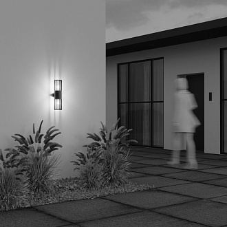 Светильник настенный 46*12*15,5 см, 2*E27, 30W, Maytoni BARREL O453WL-02GF серый