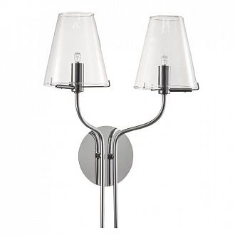 Бра 28*38 см, G9, 1-2 м2 Lightstar Diafano 758624 хром ПЛАФОН БЕЛЫЙ МАТОВЫЙ