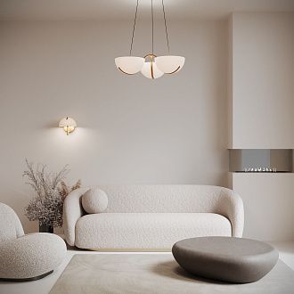 Подвесной светильник 58*58*150 см, LED*40W, 4000K, Eurosvet Emisfero 50083/3 LED, золото, a069300