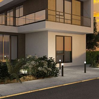 Садово-парковый светильник *10,8*55- см, 1*E27*18W, Denkirs Nord DK9745-BK, черный алюминий