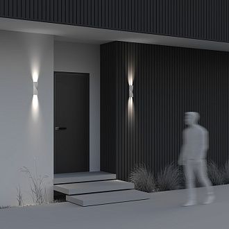 Уличный настенный светильник Maytoni Twist O040WL-L11W3K, 11W LED, 3000K, белый