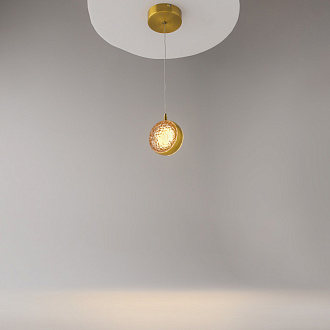 Подвесной светильник 14*13*318 см, LED, 3000К, Maytoni Mind MOD299PL-L10BS3K латунный