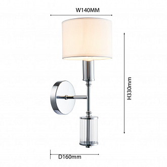Бра Favourite Laciness 2607-1W, D160*W140*H330, хром