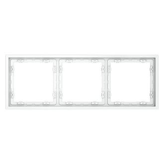 Рамка пластиковая Voltum S70 на 3 поста, белый матовый пластик Soft touch VLS100302