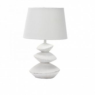 Настольная декорированная лампа OML-82214-01 Omnilux, диаметр 26 см, белый