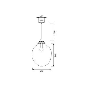 Подвесной светильник  27*150 см, 1*E14 хром Vele Luce Tramonto VL1663P01