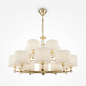 Подвесная люстра Maytoni Alloro MOD088PL-15BS, диаметр 90 см, латунь