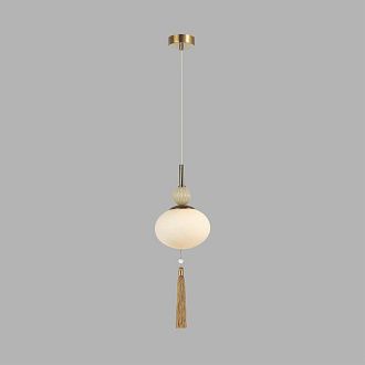 Подвес *16*235-235 см, 1*E14*40W, Lumion Gloriya LUM8272/1A, латунь; бежевый