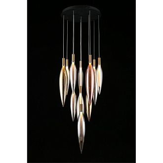 Каскадная люстра 50*100-250 см 47W, 3000K, Aployt Emilin APL.854.06.47, черный