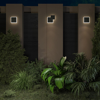 Бра уличное 14,5*18,5*4,5 см, LED*1*16W, 4000 К, Novotech 359165 SMENA Street, черный