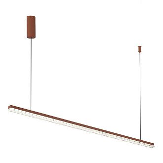 Подвесной светильник 125,5*2,6*-150 см, *LED, 32W, 4000K, ST-Luce Euclidics SL1018.613.01, коричневый