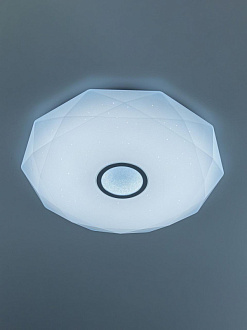 Светильник 67 см, 100W, 3000-5500К с Алисой, Citilux Диамант Смарт CL713A100G Хром, с пультом