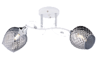 Люстра L500 x W200 x H255, мм, 2*40W (80W), WT+CR (Белый+Хром) Rilon 3533/2 WT+CR