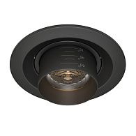 Встраиваемый светильник 9 см, 7W, 3000К, Maytoni Elem DL052-L7B3K, черный