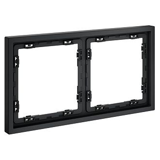 Рамка пластиковая Voltum S70 на 2 поста, графит пластик Soft touch VLS100207