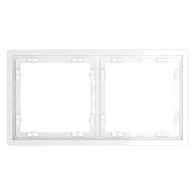Рамка пластиковая Voltum S70 на 2 поста, белый  пластик  VLS100201