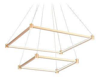 Светильник подвесной 60*60*130 см, LED 60W, 3000К, золото Ambrella Comfort LineTech FL5599