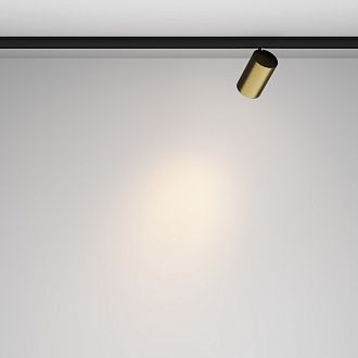 Трековый светильник 4,5*5,8 см, LED 9W 3000K Maytoni Technical Accessories for tracks Levity Focus Led TR187-1-9W3K-M-BBS черный и Латунь