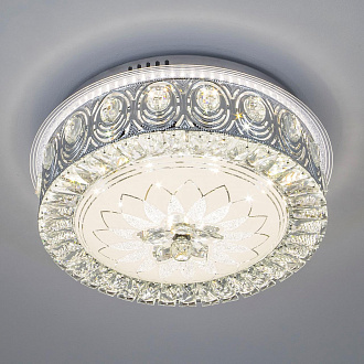 Светильник 40*40*16 см, LED 46W, 3000 / 6000K, Хром LED4U 1169-400 CR