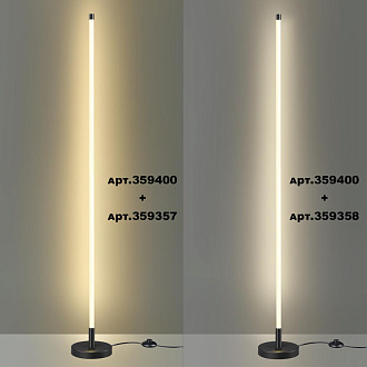 Светильник подвесной светодиодный, длина провода 2м 17,6*17,6*200 см, 2*LED*12W вниз + 5W вверх 3000K Novotech Turn 359395 белый