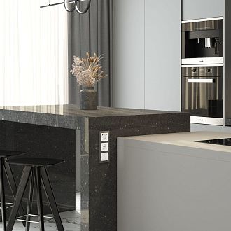 W1171741 Розетка с заземлением, шторками и USB тип A+C, белый акрил Werkel, 4690389197345