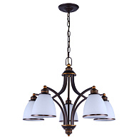 Подвесная люстра Arte Lamp Bonito A9518LM-5BA, диаметр  68 см, коричневый