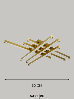 Светильник А09/600 GOLD/ЗОЛОТО  D600/H110/6/LED/112W 2.4G PICK SPF24-07 (1 из 2шт)