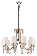 Люстра Ø880 x H600(1800), мм, 10*40W (400W), NICKEL (Никель) NewRgy 8697/10NK NICKEL