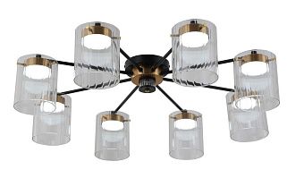 Люстра Ø800 x H190, мм, 8*15W (120W), BK+ANB (Черный+Античная бронза) NewRgy 15783STD/8 BK+ANB