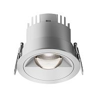 Встраиваемый светильник 9 см, 12W, 2700-4000K, Maytoni Parete DL100-12W2.7-3-4K-RD-W, белый, вр 7,5 см