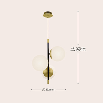 Подвесной светильник Maytoni Nostalgia MOD048PL-03G, черный-золото