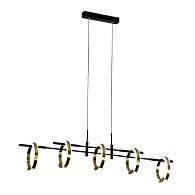 Люстра 120*20*150 см, 4*LED*50W, 3000K Gerhort G91061/4BK+GD, Черный, золото
