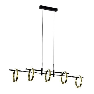 Люстра 120*20*150 см, 4*LED*50W, 3000K Gerhort G91061/4BK+GD, Черный, золото