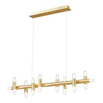 Линейно-подвесной светильник *100*45-120 см, 18*led*2W, 4000K, Lussole Hopkins LSP-7406, матовое золото