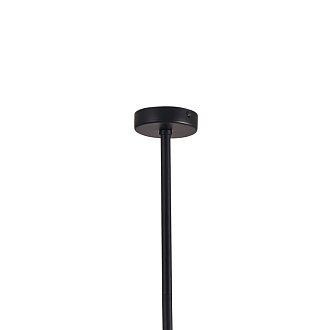 Люстра Favourite Statera 3045-4P, L1335*W850*H510/760, каркас черного цвета, плафоны из белого матового стекла, декоративные элементы цвета золота в виде монеток