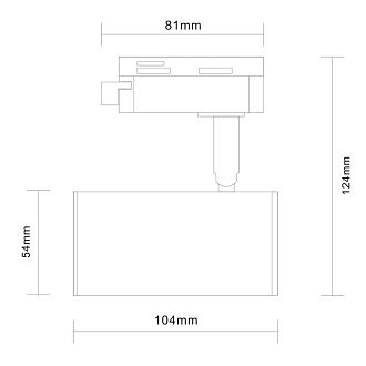 Трековый светильник 10*5 см, 50W, ST LUCE ST301.506.01 Белый