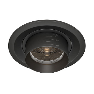 Встраиваемый светильник Maytoni Elem DL052-L12B3K, 12W LED, 3000K, черный, вр 10 см