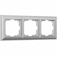 W0032206 Рамка на 3 поста Fiore, серебряный Werkel, 4690389160394