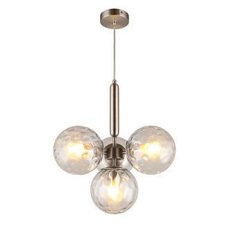 Подвесная люстра 40*50-150 см, 4*E27, 60W, Aployt Lora APL.728.16.04, латунный