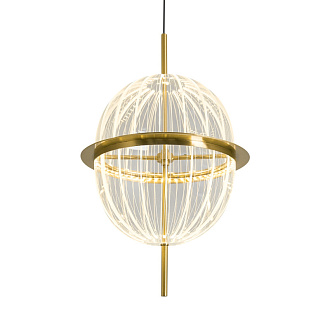 Подвесной светильник 230 см, LED,  17W, 3000К, Freya Whisper FR6184PL-L17BS латунный