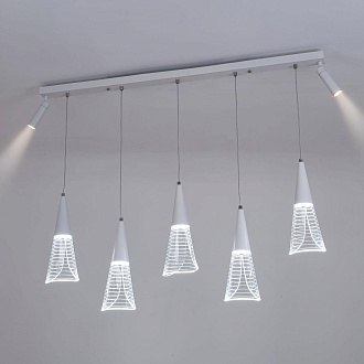 Подвесной светильник 99*20*85 см, LED 30W, 3000 / 6000K, Белый LED4U L7105-7 WТ